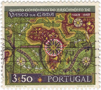 La cartografía es una expresión científica y artística a la vez, como se aprecia en este mapa de África impreso en un sello postal.
