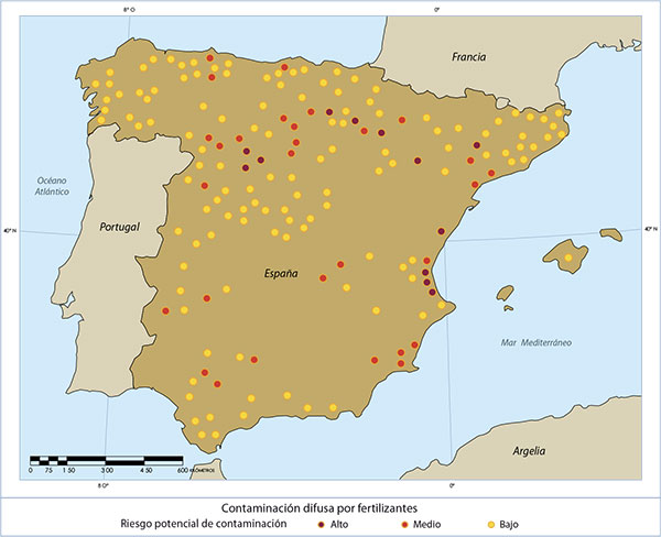 Contaminación del suelo en España.