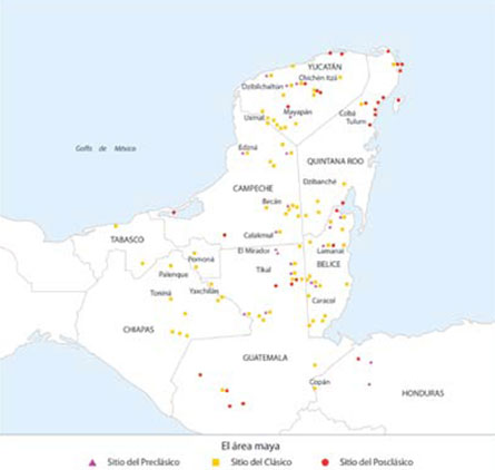 Mapa área Maya