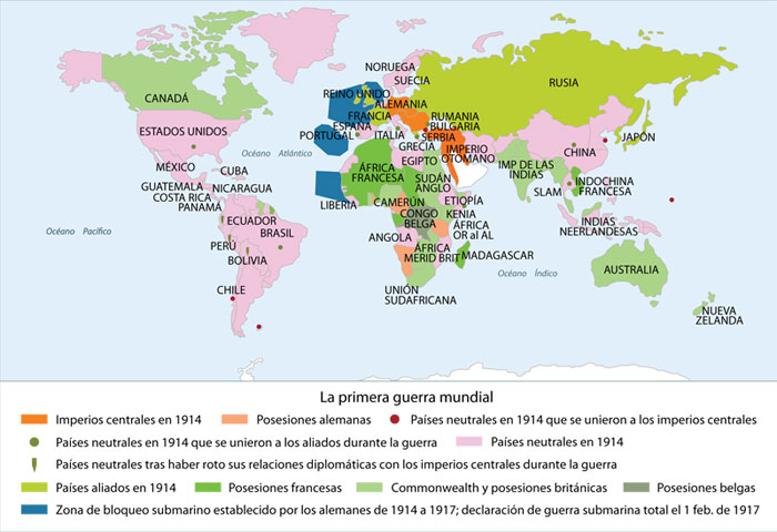 Mapa La Primera Guerra Mundial