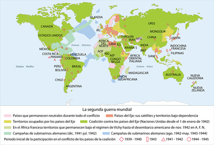 Mapa La Segunda Guerra Mundial