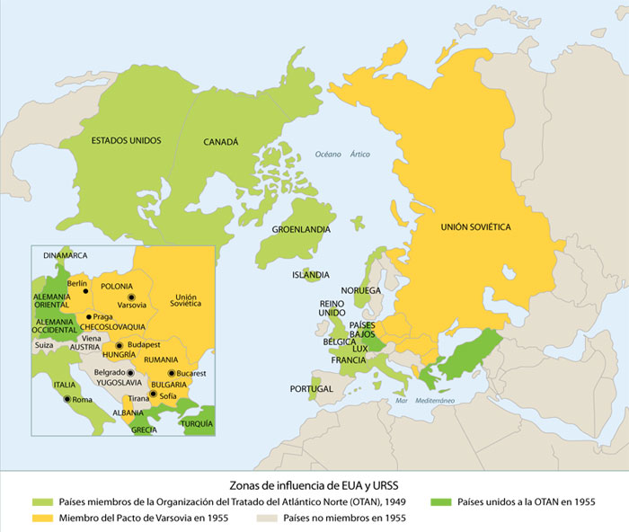 Zonas de Influencia de EUA y URSS